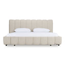 Harris - Modern Off-White Fabric Bed
