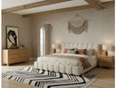 Harris - Modern Off-White Fabric Bed
