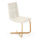 Haslet - Modern White & Rosegold Dining Chair (Set of 2)