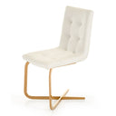 Haslet - Modern White & Rosegold Dining Chair (Set of 2)