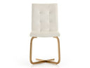 Batavia - Modern White & Gold Dining Chair (Set of 2)