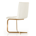 Haslet - Modern White & Rosegold Dining Chair (Set of 2)