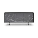 Hawick - Contemporary Dark Grey + Abstract White Paint Buffet
