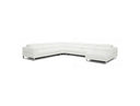 Hawkey - Contemporary White Full Leather U Shaped Sectional Sofa