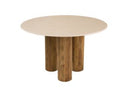 Hayden - Modern Marble + Wood Round Dining Table