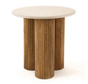 Hayden - Modern Marble + Wood Round Coffee Table