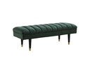 Ritner Modern Green Velvet Bench