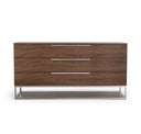 Heloise - Modern Walnut and Stainless Steel TV Stand