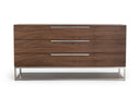 Heloise - Contemporary Walnut & Stainless Steel Dresser