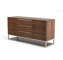 Heloise - Modern Walnut and Stainless Steel TV Stand