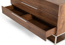 Heloise - Contemporary Walnut & Stainless Steel Dresser