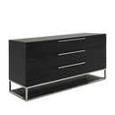 Heloise - Contemporary White Leather & Grey Elm 4-Piece Bedroom Set