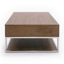 Heloise - Modern Walnut and Stainless Steel Coffee Table