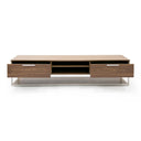 Heloise - Modern Walnut and Stainless Steel TV Stand