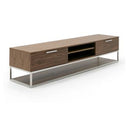 Helenora - Contemporary Grey Fabric & Walnut Trim Bed