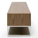 Heloise - Modern Walnut and Stainless Steel TV Stand