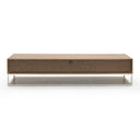 Heloise - Modern Walnut and Stainless Steel TV Stand