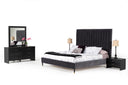 Hemlock - Modern Dark Grey Velvet Bed