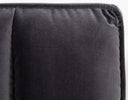 hemlock - modern dark grey velvet bed