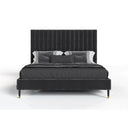 Hemlock - Modern Grey Velvet Bed