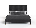 Bronx Italian Modern Faux Concrete & Grey Bed