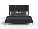 Hemlock - Modern Dark Grey Velvet Bed