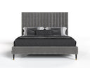 Hemlock - Modern Grey Velvet Bed