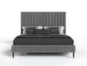 Hemlock - Modern Grey Velvet Bed