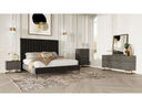 Howard - Modern Shagreen Grey Leatherette Mirror
