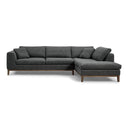 Hickman - Modern Dark Grey Fabric Right Facing Sectional Sofa