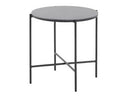 Bronson Modern Walnut & Black Round Tea Table