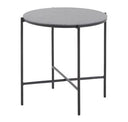 Hobart - Modern Beige Fabric & Black Metal Buffet