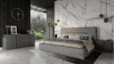 hollywood - italian contemporary grey leather bed