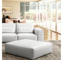 Hollywood - Italian Light Grey Leather LAF Chaise Sectional Sofa