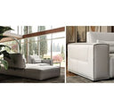 Hollywood - Italian White Leather Ottoman