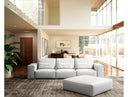 Naylor - Modern Brown Italian Leather Split Sofa