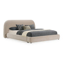 hortman - modern beige velvet bed