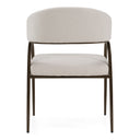 Hudson - Modern Off-White Fabric + Bronze Dining Chair