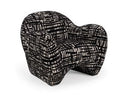 Hurd - Modern Black + Beige Pattern Fabric Accent Chair