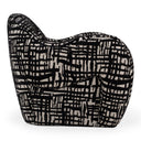 Hurd - Modern Black + Beige Pattern Fabric Accent Chair