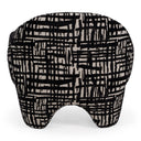 Hurd - Modern Black + Beige Pattern Fabric Accent Chair