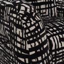 Hurd - Modern Black + Beige Pattern Fabric Accent Chair