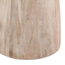 Palm Springs 48" Round Dining Table with Brown Lajaria Marble and Whitewash Modern Base, view 8