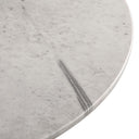 Palm Springs 48" Round Dining Table with White Marble and Whitewash Modern Base, view 5