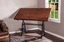 Industrial Loft 62" Adjustable Drafting Desk in Walnut, view 7