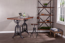 Industrial Loft 62" Adjustable Drafting Desk in Walnut, view 8