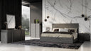 Lucia - Italian Modern Matte Grey / Elm Grey Bed