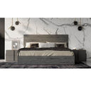 Lucia - Italian Modern Matte Grey + Elm Grey 4-Piece Bedroom Set