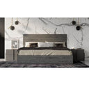 Lucia - Italian Modern Elm and Matte Grey Mirror