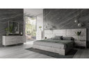 Marbella - Italian Modern White Marble Bed with 2 Nightstands